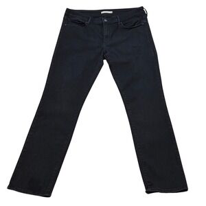Levi's 712 Slim Jeans Womens Size 33 Black Denim Casual‎ Everyday 33x32